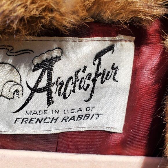 Vintage Artic Fur Jet Set of California Luxe french Rabbit Fur coat  ~ Medium - Picture 9 of 10